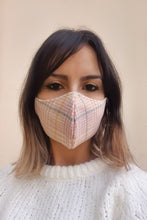 Load image into Gallery viewer, Houndstooth Washable Mask - Pink
